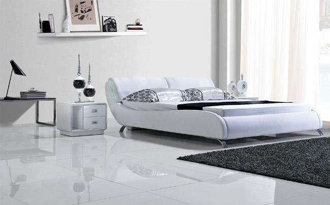 מיטה מעור לבנה - להב רהיטים היבואן