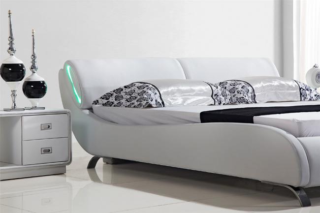 מיטה מעור לבנה - להב רהיטים היבואן