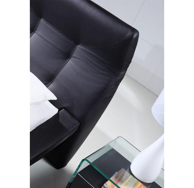 מיטת עור מעוצבת שחורה - להב רהיטים היבואן