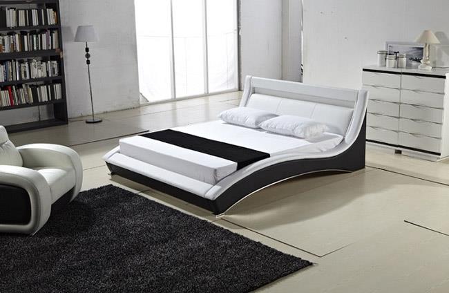מיטת עור בעיצוב גלי - להב רהיטים היבואן