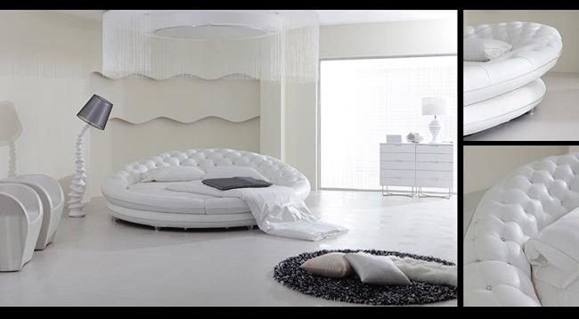 מיטת עור עגולה - להב רהיטים היבואן