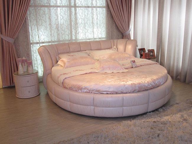 מיטה עגולה מעור - להב רהיטים היבואן