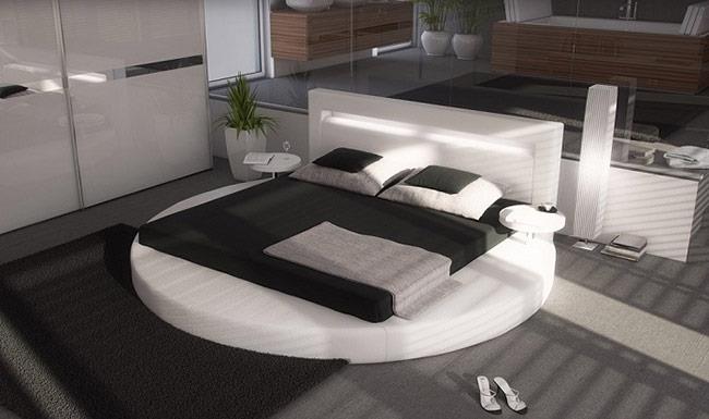 מיטה עגולה מעור - להב רהיטים היבואן