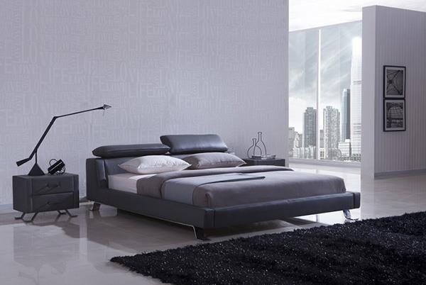 מיטה זוגית אפורה מעוצבת - להב רהיטים היבואן