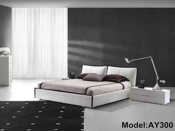 מיטה לבנה דמויית עור - להב רהיטים היבואן