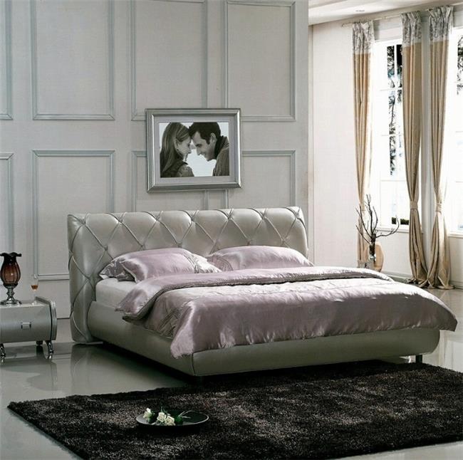 מיטה זוגית מודרנית כסופה - להב רהיטים היבואן