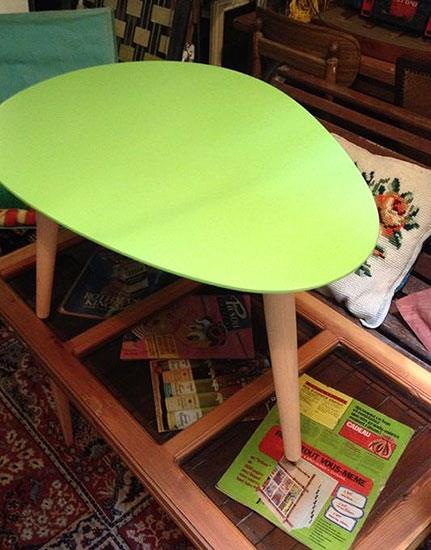 שולחן קפה ירוק - retro gallery - רטרו גלרי