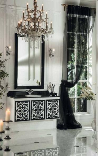 ריהוט אמבטיה שחור לבן - OM Design - פרימיום