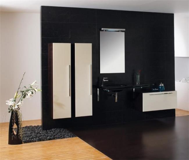 ריהוט אמבטיה לבן שחור - OM Design