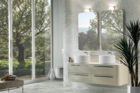 ארון לבן לאמבטיה - OM Design
