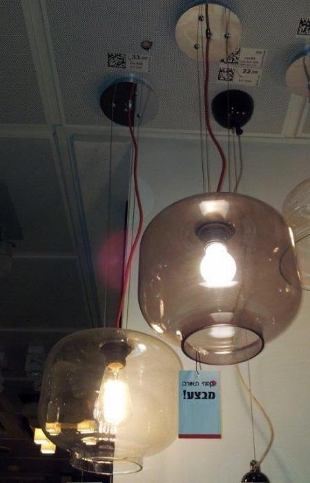 מנורת תליה שקופה - קמחי תאורה - עודפים