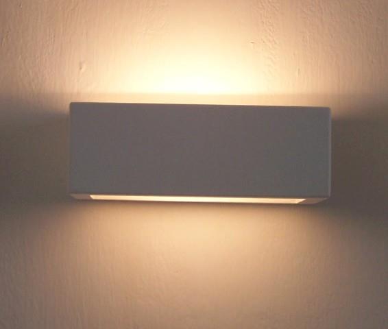 מנורה מלבנית מגבס - קמחי תאורה - עודפים