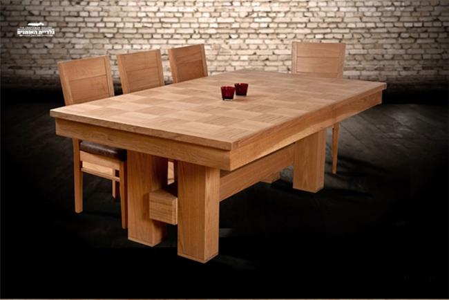 שולחן אוכל עשוי עץ מלא - גלריית האומנים
