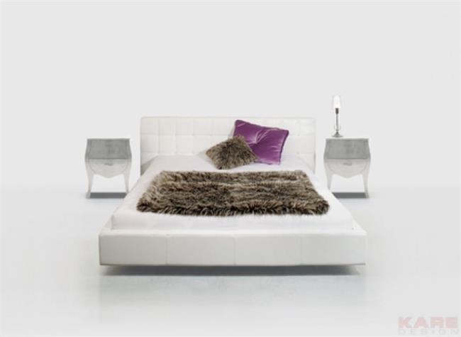 מיטה מעור לבן - kare design - עודפים 