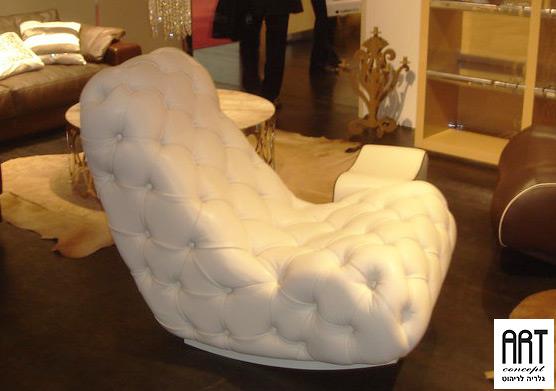 כורסא לבנה יוקרתית - ART - גלריה לריהוט