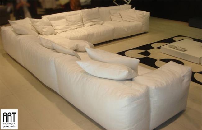 ספה פינתית לבנה - ART - גלריה לריהוט