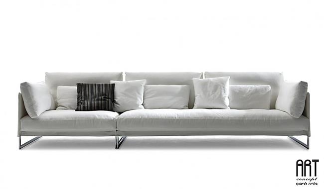 ספה לבנה ארוכה - ART - גלריה לריהוט