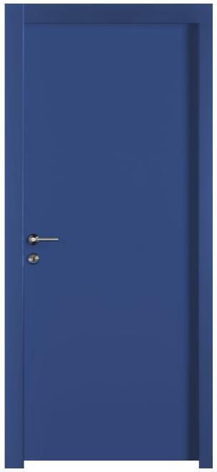 דלת כחולה חלקה - ח. גמליאל דלתות