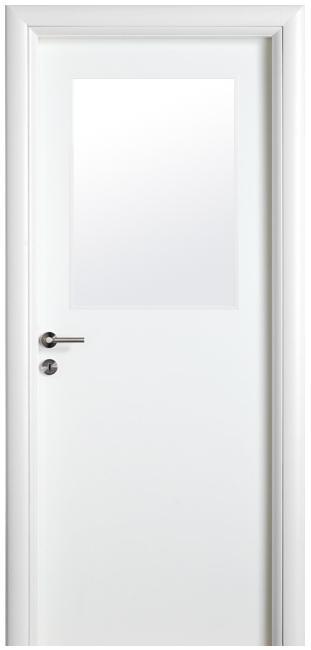 דלת לבנה עם חלון - ח. גמליאל דלתות