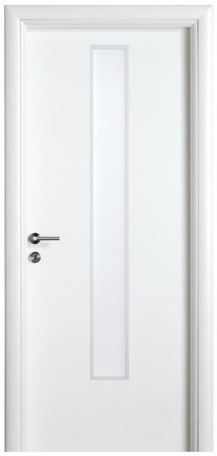 דלת לבנה עם פס רחב - ח. גמליאל דלתות