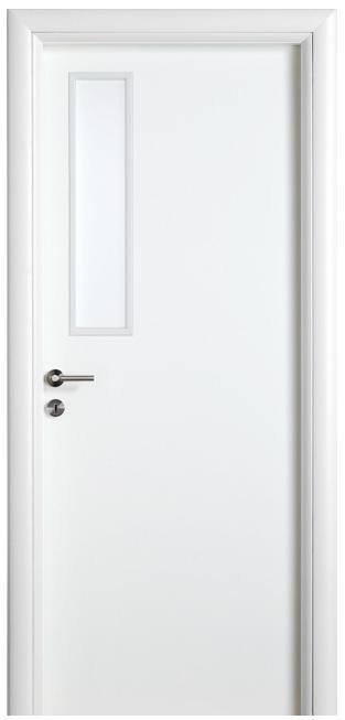 דלת לבנה צוהר בצד - ח. גמליאל דלתות