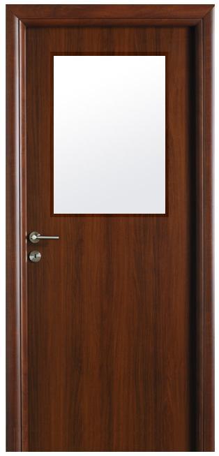 דלת אגוז עם חלון - ח. גמליאל דלתות