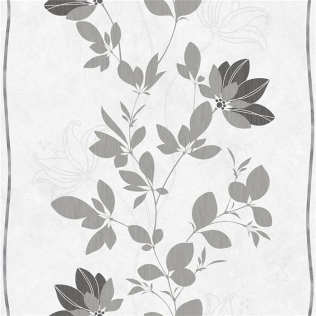 טפט פרחים אפור לבן - כרמל FLOOR DESIGN
