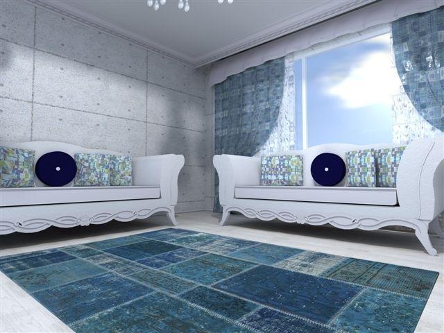 שטיח בגווני כחול - כרמל FLOOR DESIGN