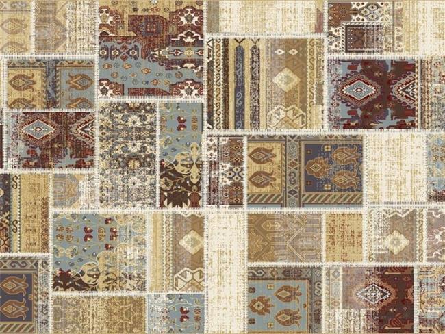 שטיח טלאים מקולקציית וינטאג' - כרמל FLOOR DESIGN