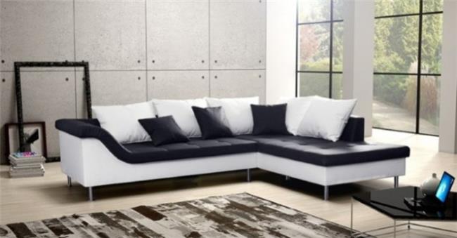 ספה פינתית שחור לבן - אלבור רהיטים