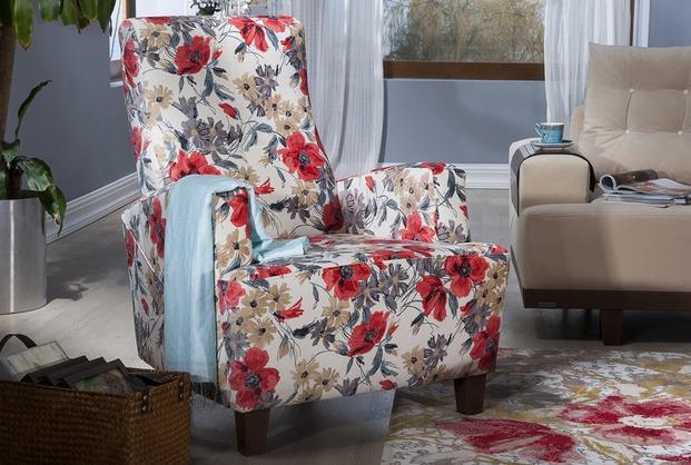 כורסא בדוגמת פרחים - אלבור רהיטים
