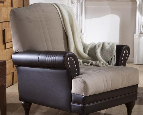 כורסא חום שמנת - אלבור רהיטים
