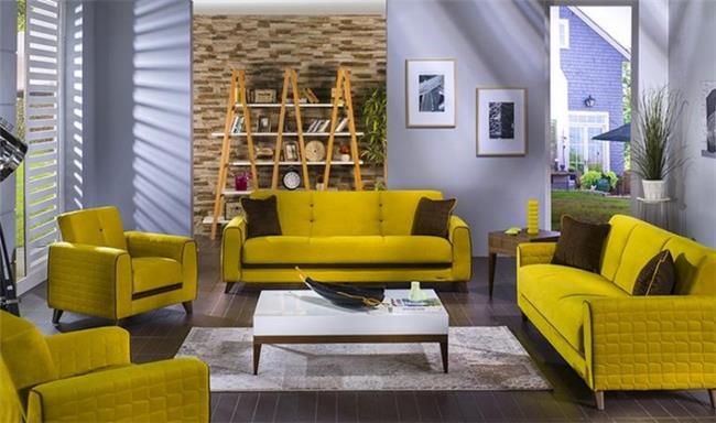ריהוט צהוב לסלון - אלבור רהיטים