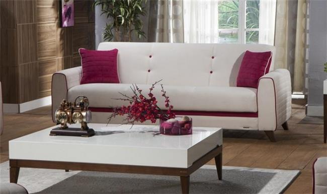 ספה תלת מושבית לבנה - אלבור רהיטים