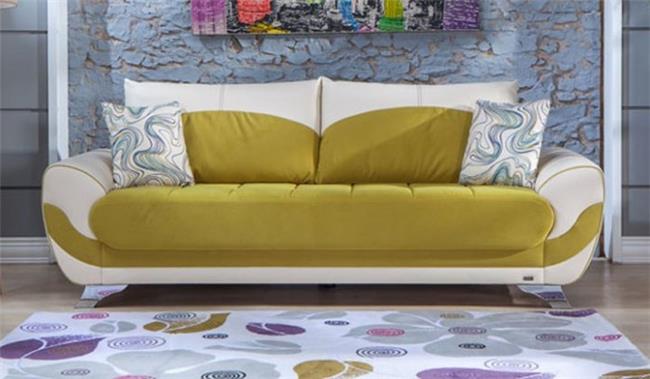 ספה צהוב לבן - אלבור רהיטים