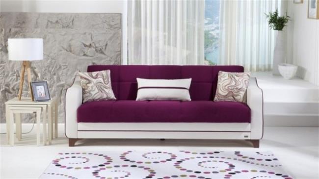 ספה לבן בורדו - אלבור רהיטים