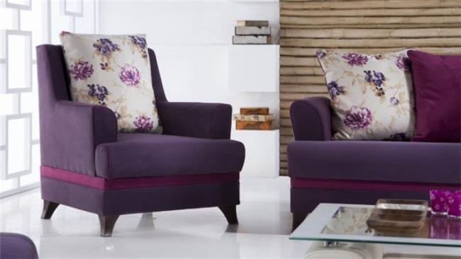 כורסא סגולה לסלון - אלבור רהיטים
