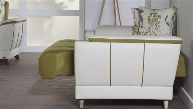 ספה נפתחת ירוק לבן - אלבור רהיטים