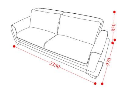 ספה עם 3 מושבים - אלבור רהיטים