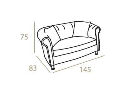 ספה דו מושבית מעוצבת - אלבור רהיטים