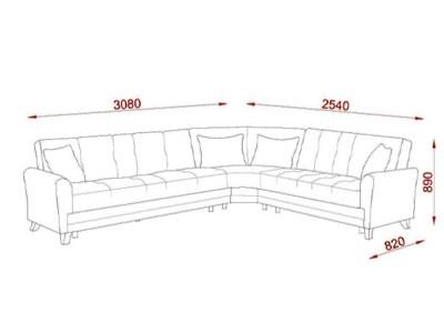 ספה פינתית ורדרדה - אלבור רהיטים