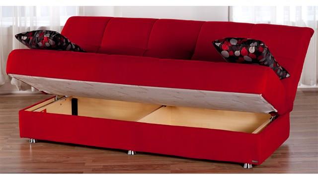 ספה אדומה נפתחת - אלבור רהיטים