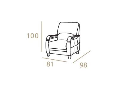 כורסא בהדפס בהיר - אלבור רהיטים