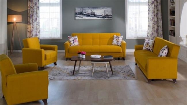 סלון צהוב - אלבור רהיטים