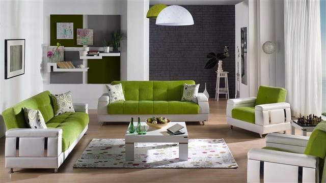 סלון ירוק ולבן - אלבור רהיטים