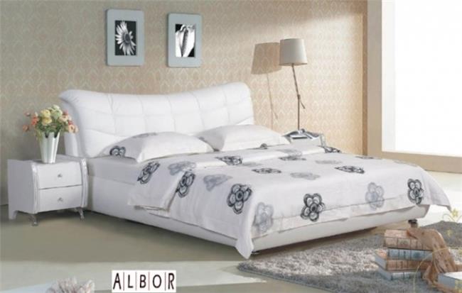 מיטה זוגית לבנה - אלבור רהיטים