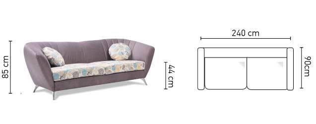 ספה תלת מושבית Vittorio - אלבור רהיטים