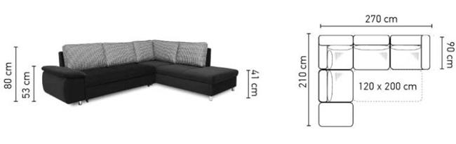ספה פינתית נפתחת Tempo - אלבור רהיטים