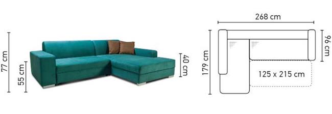 ספה פינתית נפתחת Como - אלבור רהיטים
