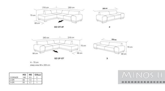 ספה פינתית Mions II - אלבור רהיטים